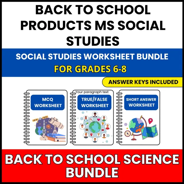 Back to School | Global Studies and Civics | 45 Worksheets BUNDLE | Grade 6-8