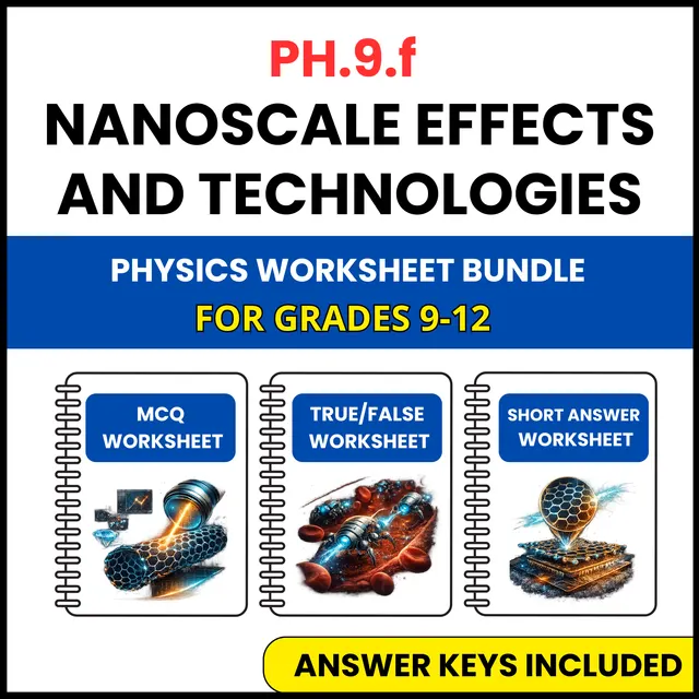 VA SOL Physics | Nanoscale Effects and Technologies | 3 Worksheets | Grade 9-12