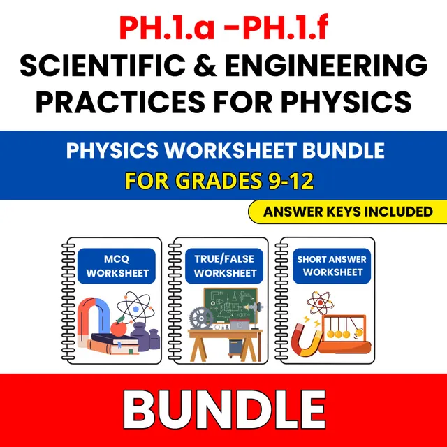 VA SOL Physics | Scientific Practices | 45 Worksheets BUNDLE | Grade 9-12