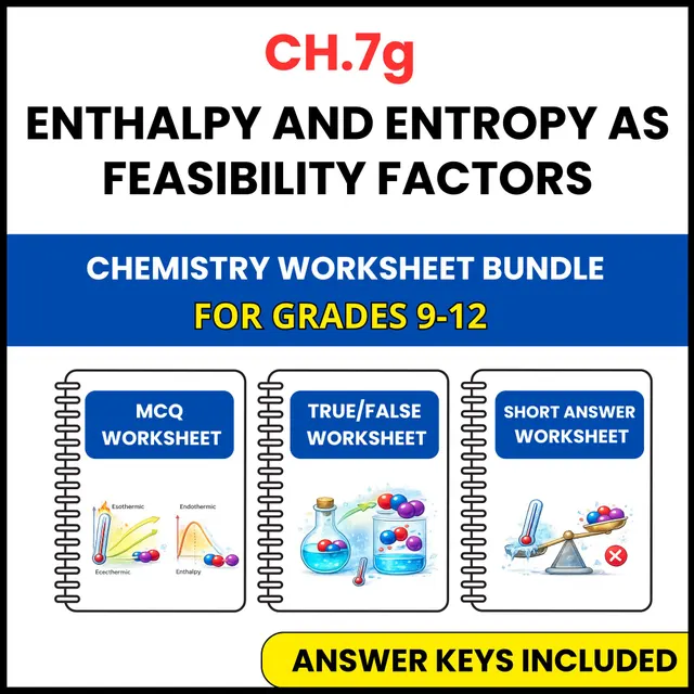 VA SOL Chemistry | Enthalpy and Entropy as | 3 Worksheets | Grade 9-12