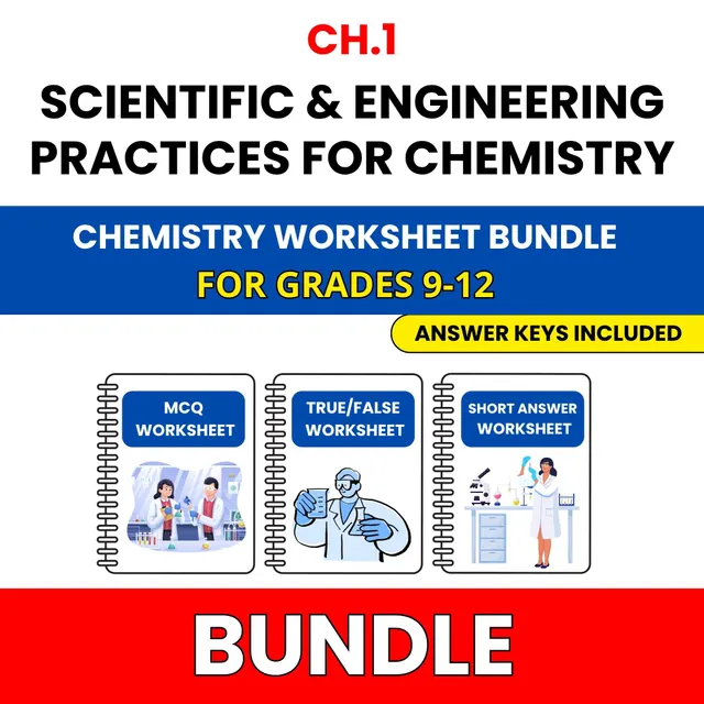 VA SOL Chemistry | Scientific Practices | 45 Worksheets BUNDLE | Grade 9-12