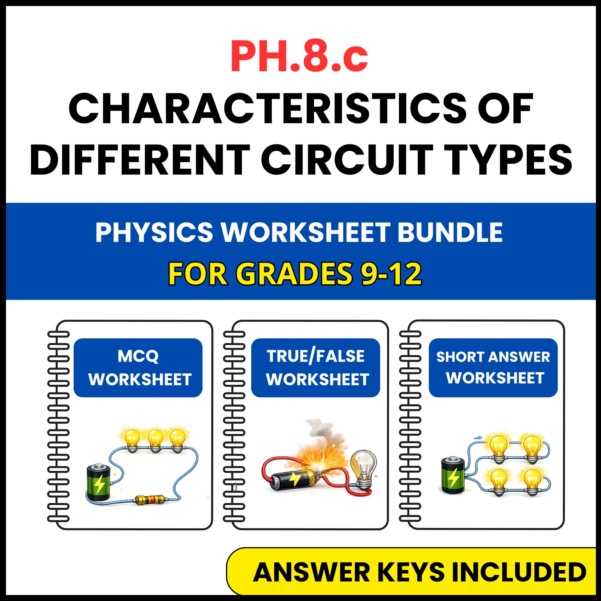 VA SOL Physics | Characteristics of Different | 3 Worksheets | Grade 9-12