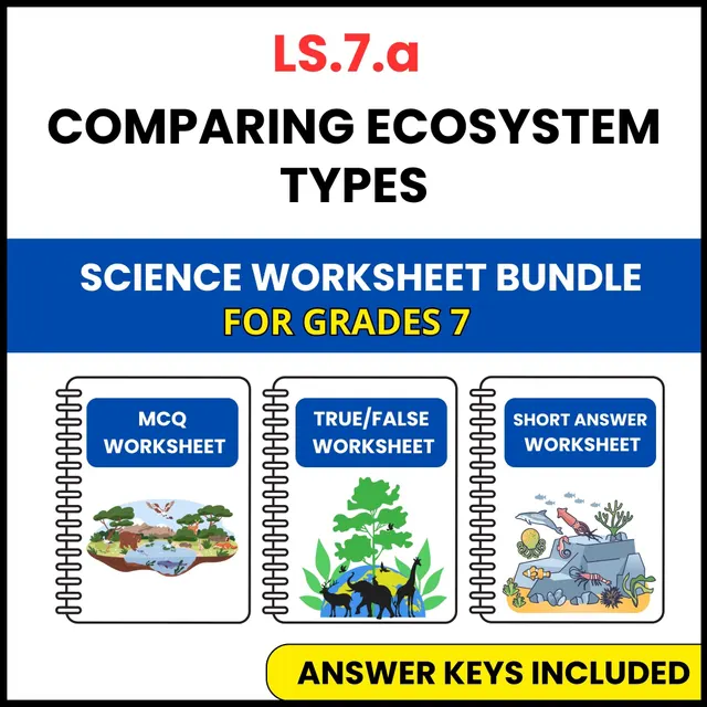 VA SOL Life Science | Comparing Ecosystem Types | 3 Worksheets | Grade 7 — preview page 1