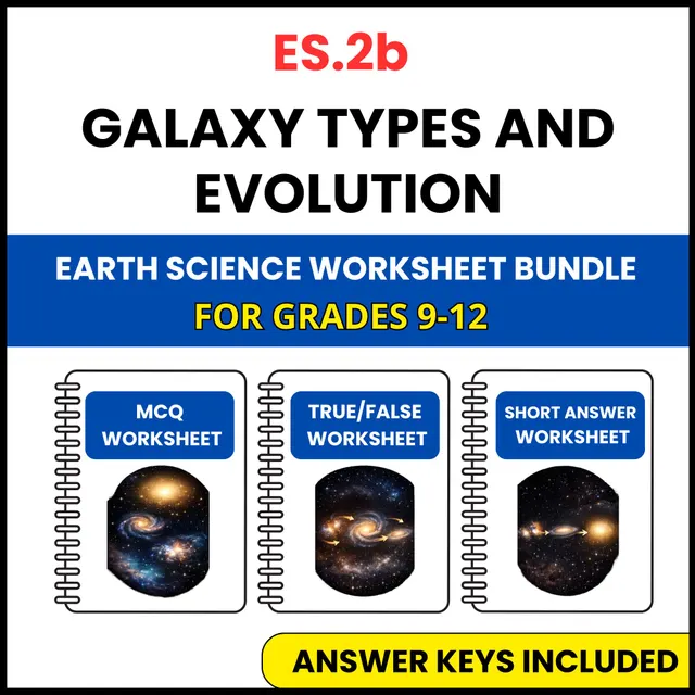 VA SOL Earth Science | Galaxy Types and Evolution | 3 Worksheets | Grade 9-12 — preview page 1