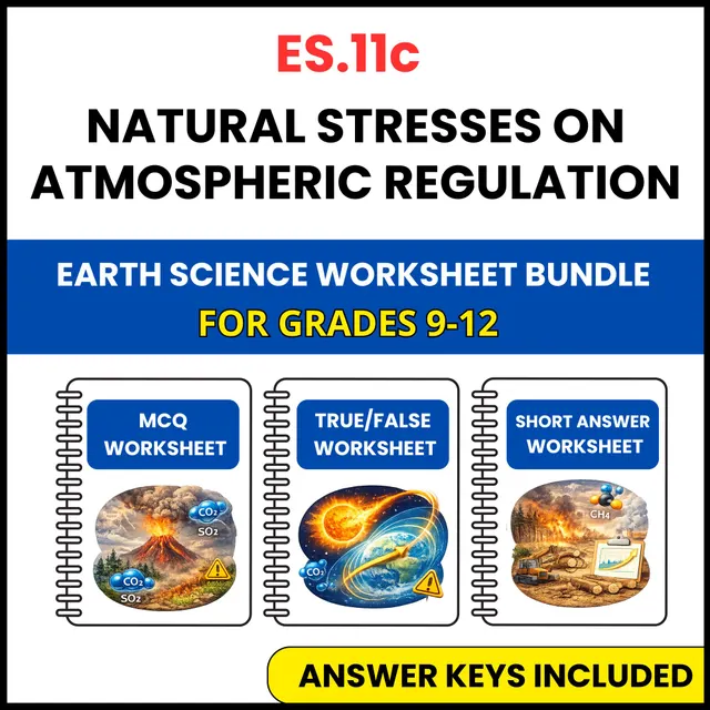 VA SOL Earth Science | Natural Stresses | 3 Worksheets | Grade 9-12