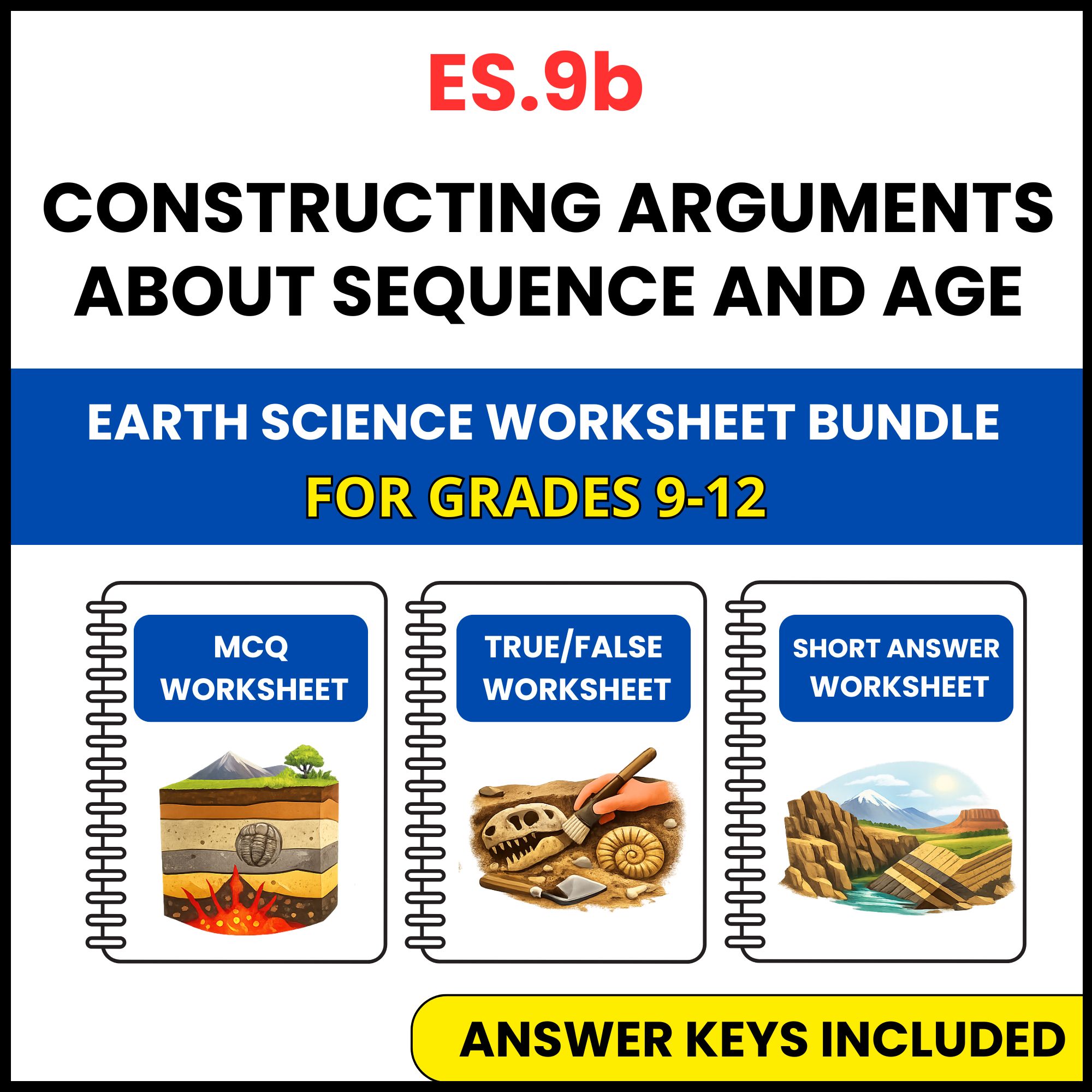 VA SOL Earth Science | Constructing Arguments About | 3 Worksheets | Grade 9-12