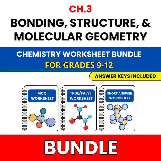 VA SOL Chemistry | Bonding, Structure | 45 Worksheets BUNDLE | Grade 9-12