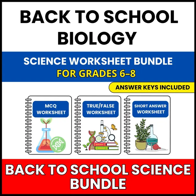 Back to School | Interactive Biology Labs | 30 Worksheets BUNDLE | Grade 6-8