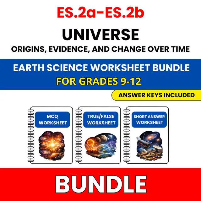 VA SOL Earth Science | Universe Origins | 45 Worksheets BUNDLE | Grade 9-12