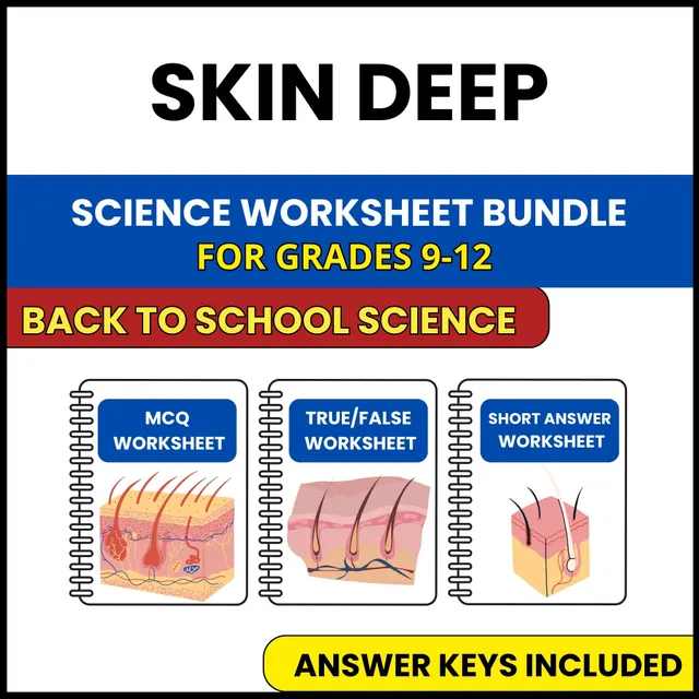 Back to School | Skin Deep | 3 Worksheets | Grade 9-12