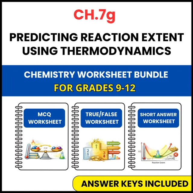 VA SOL Chemistry | Reaction Extent Using | 3 Worksheets | Grade 9-12