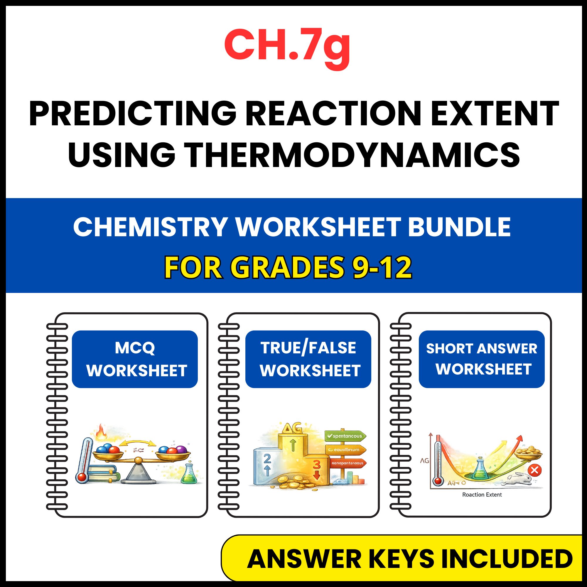 VA SOL Chemistry | Reaction Extent Using | 3 Worksheets | Grade 9-12