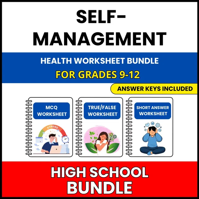HS Health | Self-Management Skills Bundle | 30 Worksheets BUNDLE | Grade 9-12