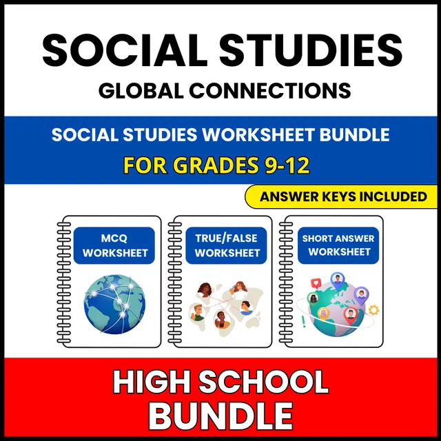 HS Social Studies | Global Connections | 60 Worksheets BUNDLE | Grade 9-12