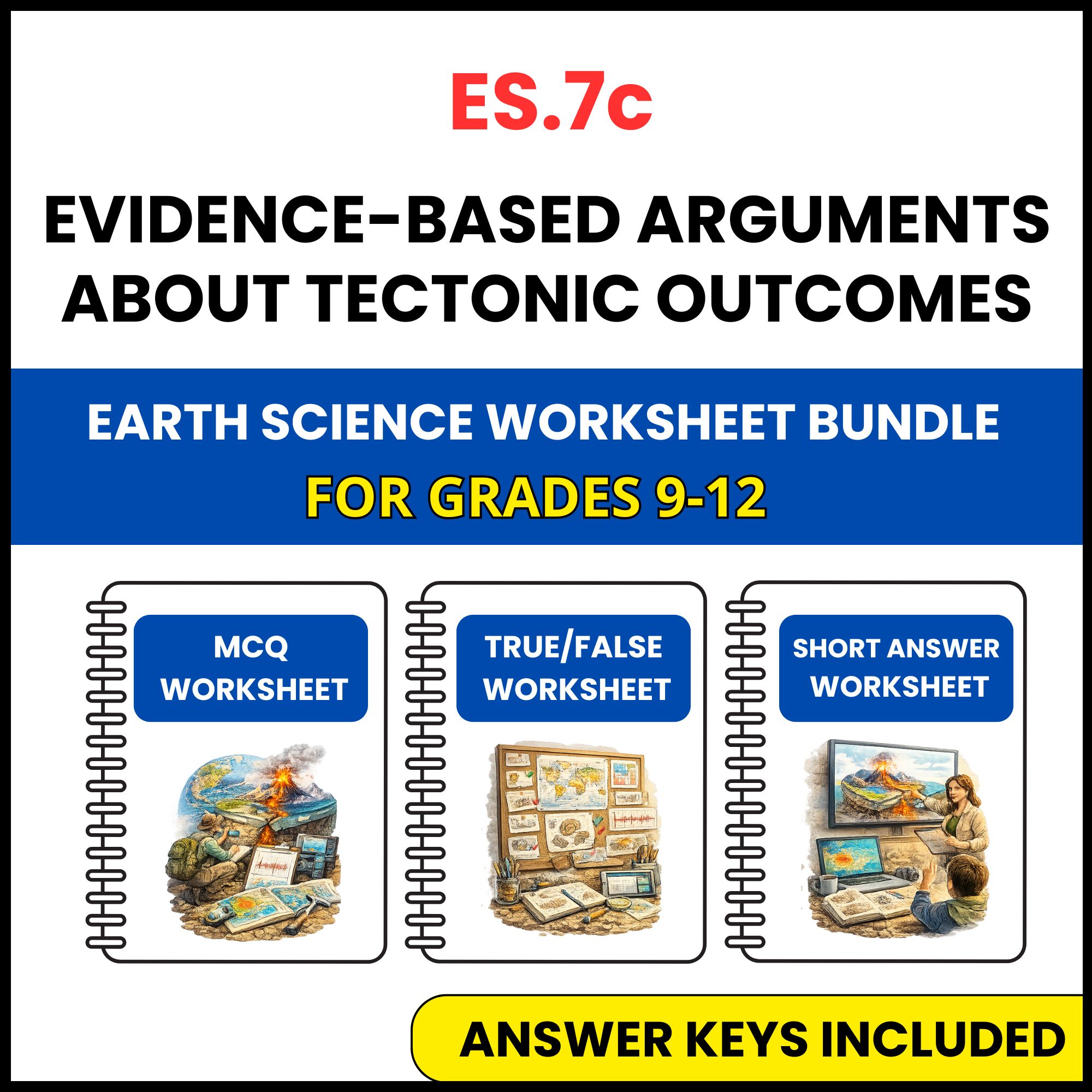 VA SOL Earth Science | Evidence Based Arguments | 3 Worksheets | Grade 9-12