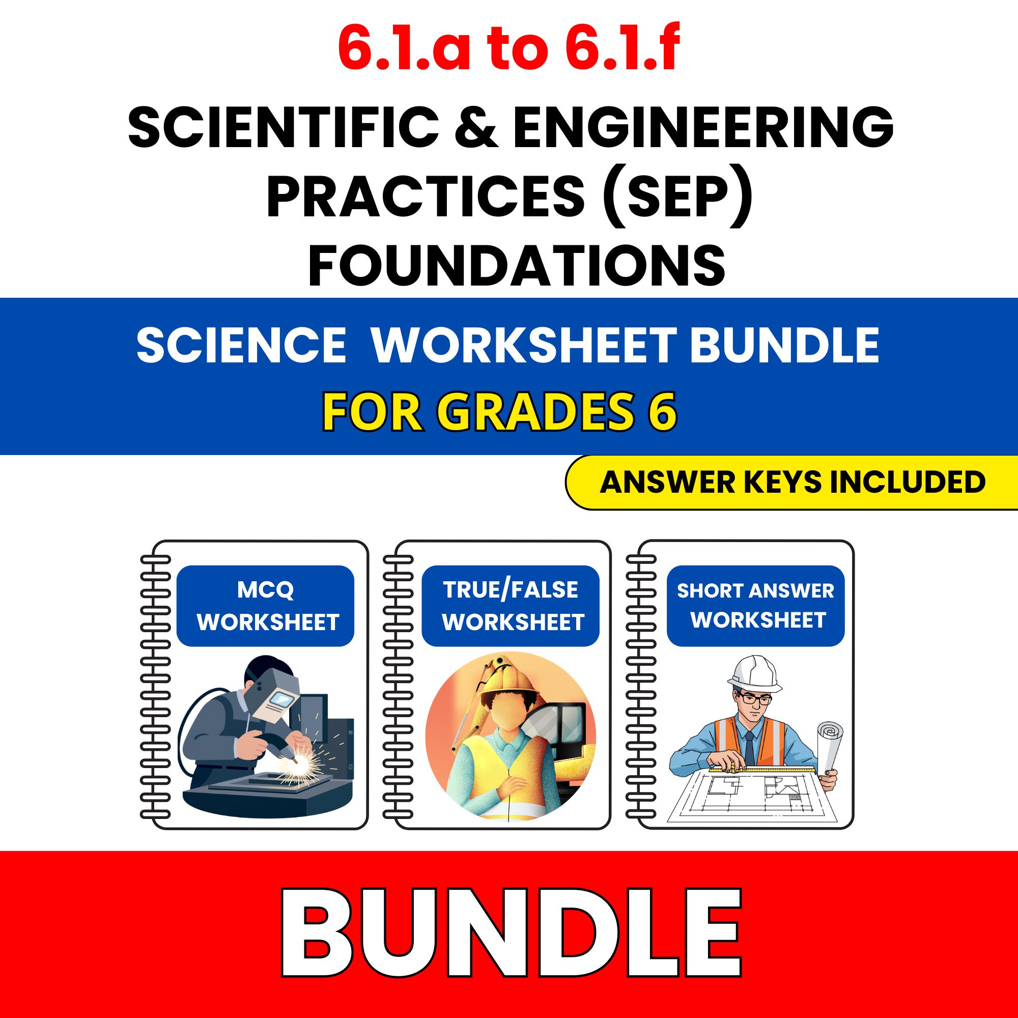 VA SOL Science | Scientific Practices | 45 Worksheets BUNDLE | Grade 6