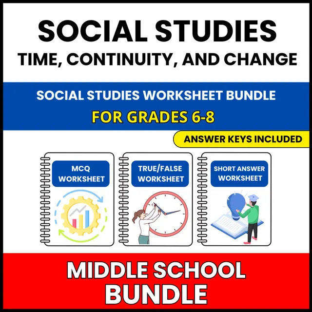 MS Social Studies | History and Social | 60 Worksheets BUNDLE | Grade 6-8