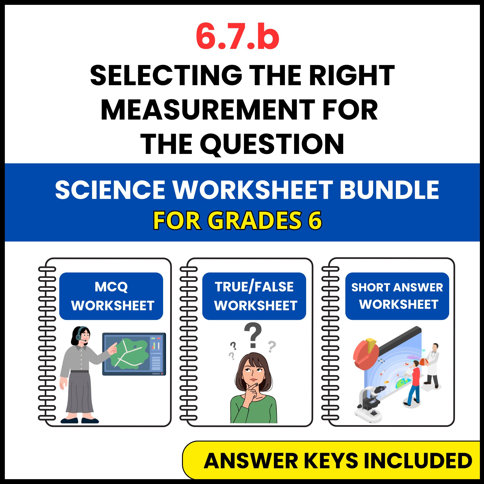 VA SOL Science | Selecting the Right Measurement | 3 Worksheets | Grade 6